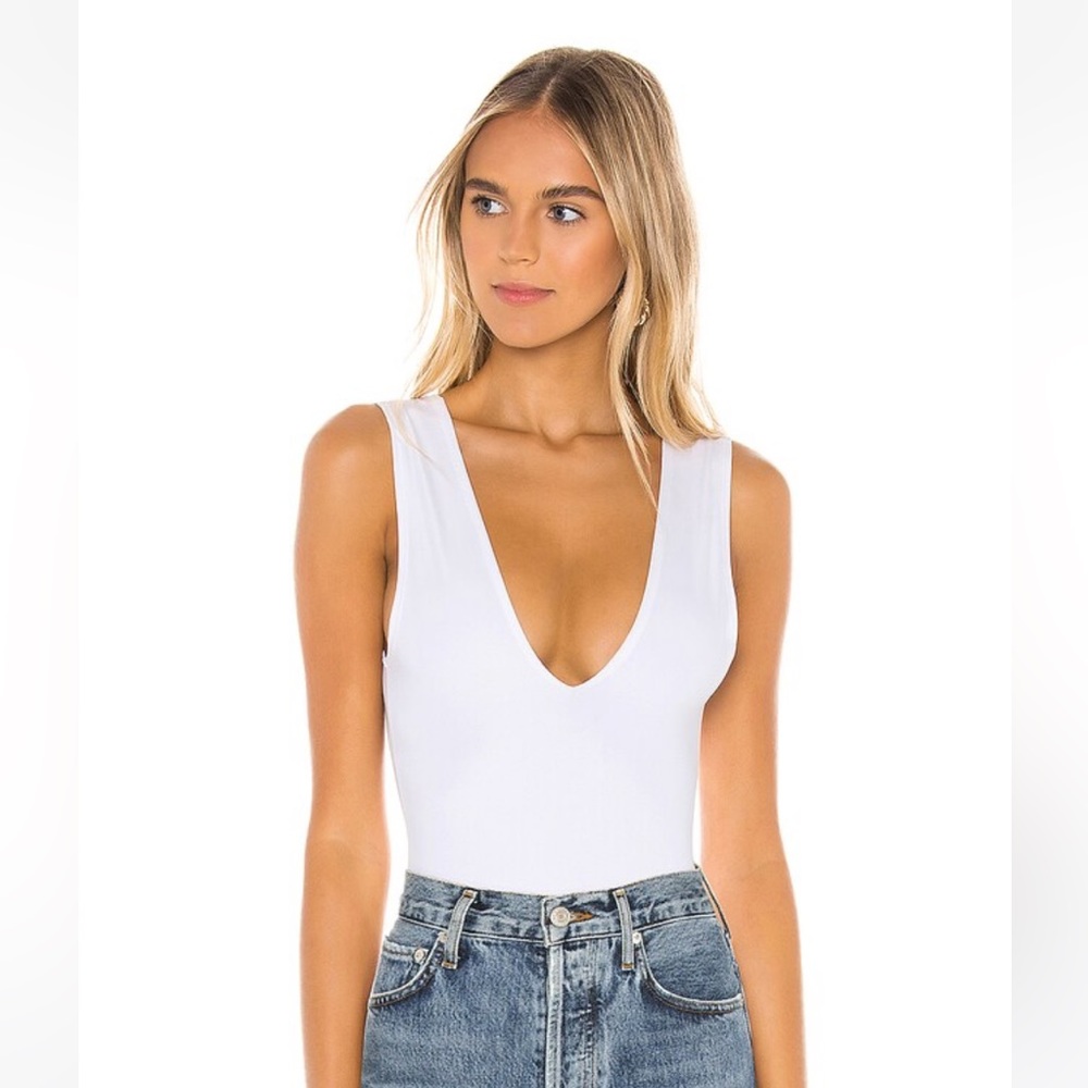 Free People Keep it Sleek Body Suit in Color Rose